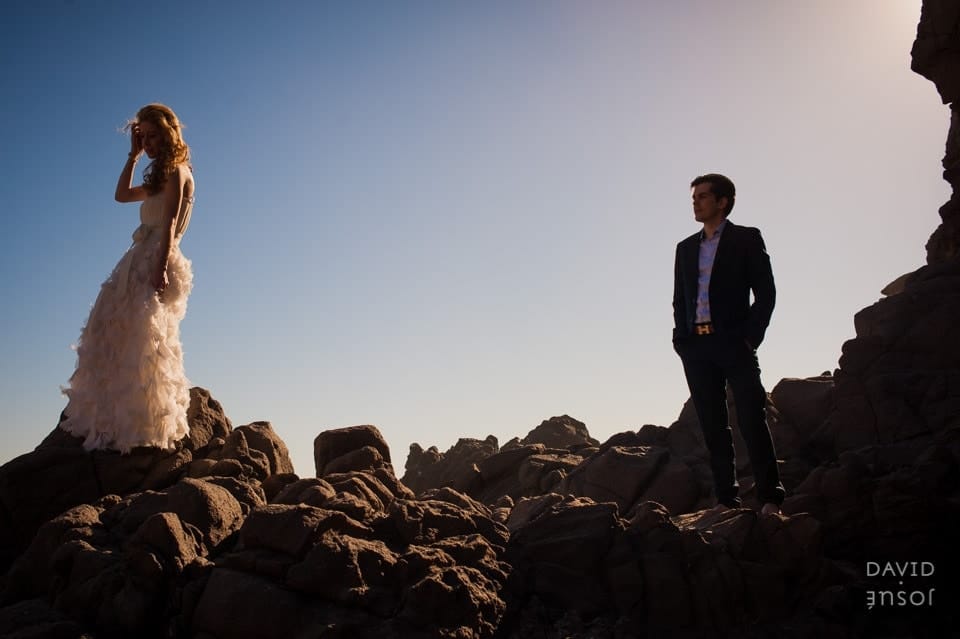 Rosarito is a coastal town in Baja California on the Pacific Ocean | couples search 'rosarito wedding' when planning a Pacific-coast wedding photographed against the ocean | bridal portraits in Rosarito photograph against open ocean horizon and the warm coastal light