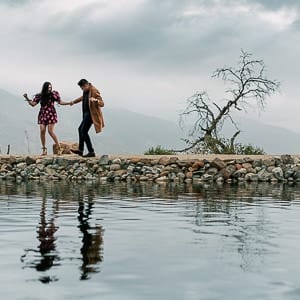 the Ruta del Vino runs through the Valle de Guadalupe wine country near Ensenada | engagement sessions on this route benefit from vine geometry, rolling landscape, and warm afternoon light | couples search 'wedding photography ensenada' when researching photographers who work the Valle authentically