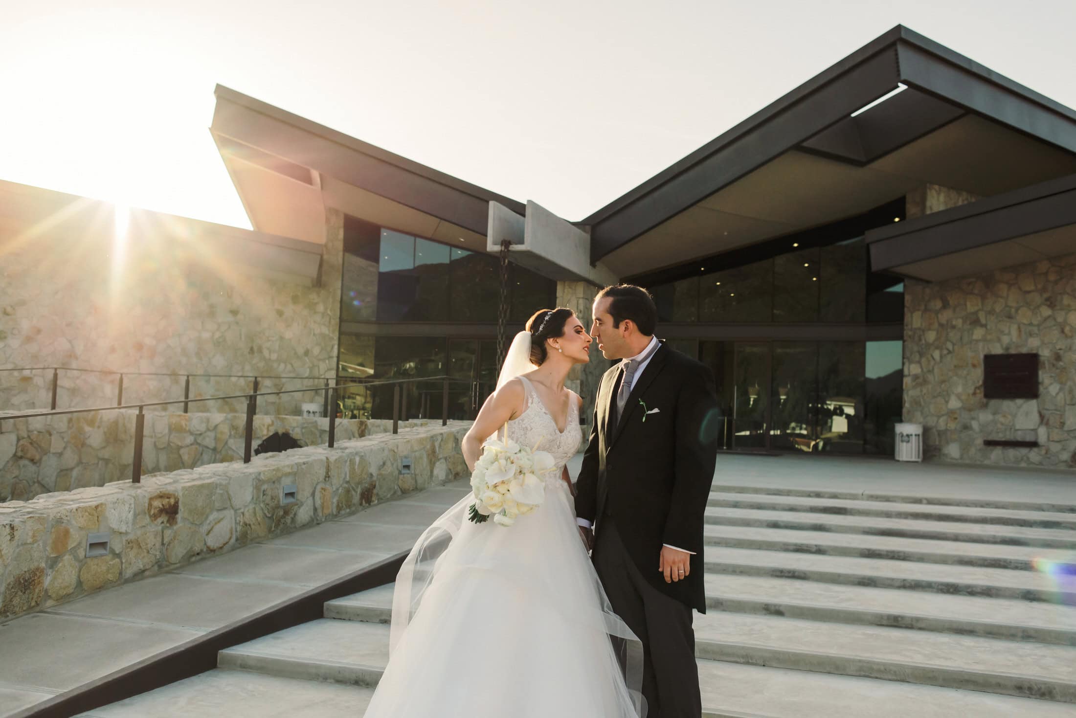 morning — soft indirect light for getting-ready frames if preparation happens nearby | ceremony — verify ceremony policies and exact location directly with the venue | couple portraits at golden hour — vine geometry combined with the museum's modern lines