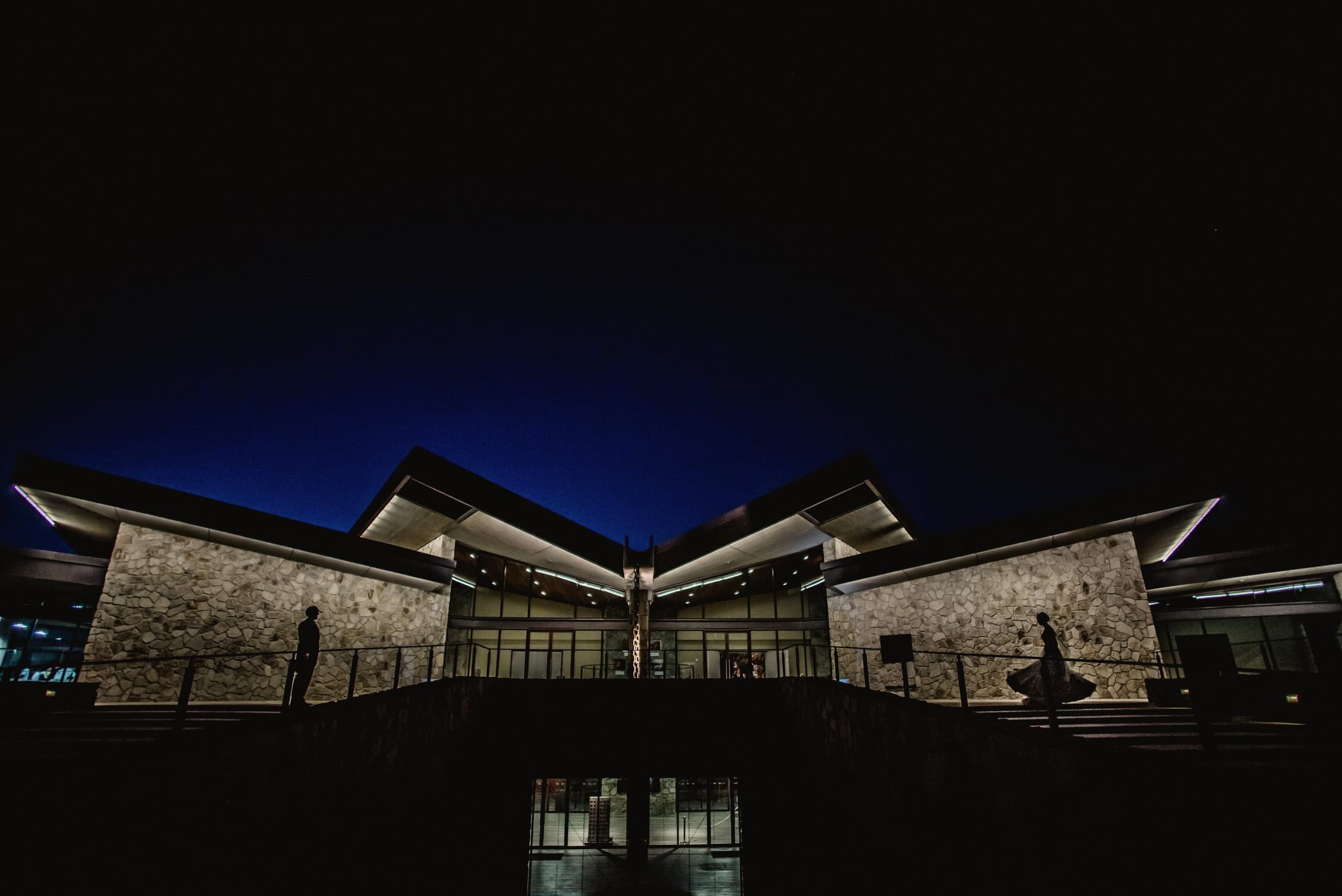 the archive returns the day — the museum's clean lines, the vines at golden hour, your partner walking alongside the museum