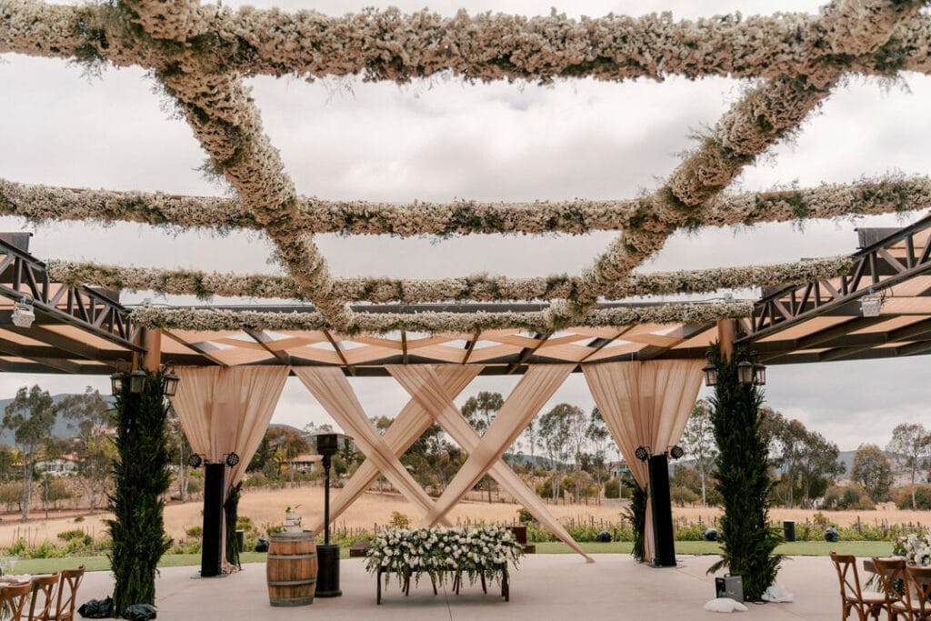 Tuscan-shaped Valle de Guadalupe property — cypress alleys, terra-cotta walls, vine rows running east-west — verify exact orientation against site visit | one event per day — verify policy with venue directly | David Josué has photographed weddings at this property — verify count against archive
