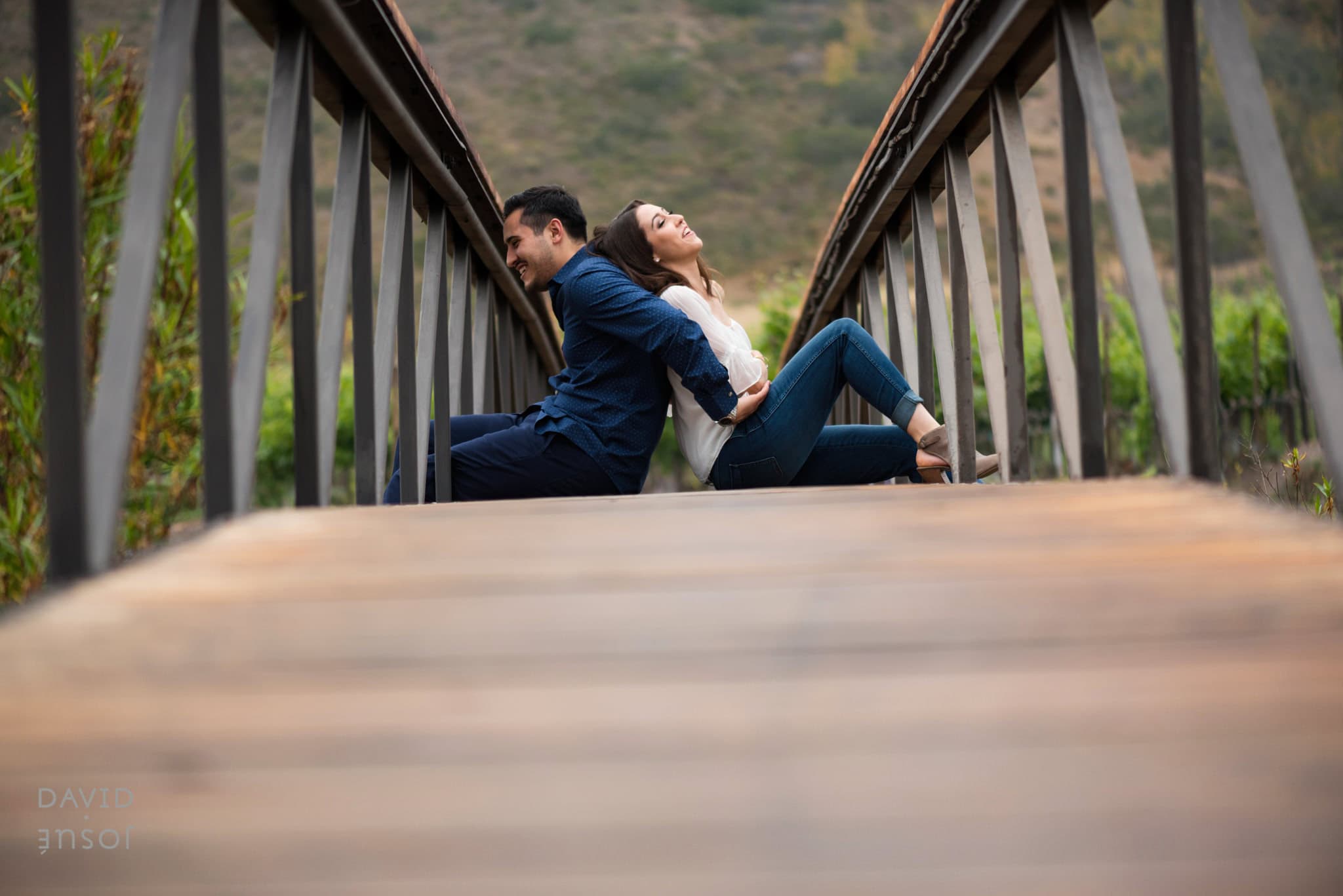 the archive returns the day — the cliff-edge ceremony, the open sky behind your vows, the vines at golden hour