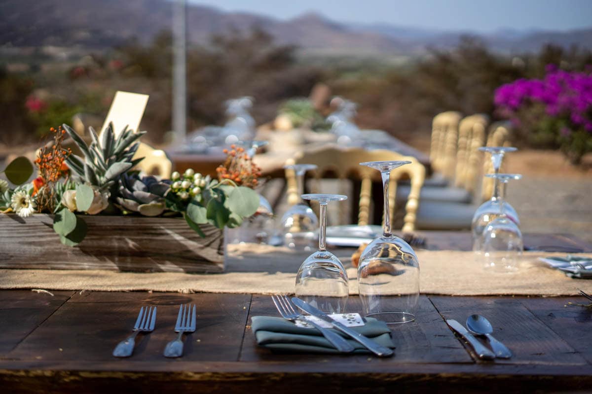 morning — soft indirect light for getting-ready frames if preparation happens in on-site lodging | ceremony — verify policies and the exact location with the venue | couple portraits at golden hour — vine geometry combined with the property's architectural surfaces
